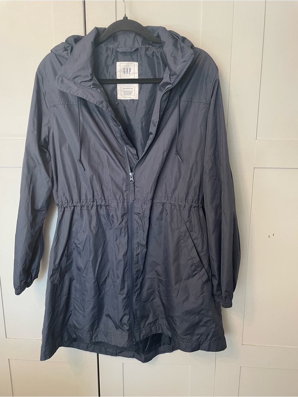 GAP Women's Hooded Utility Anorak Jacket in Navy Blue - Picture 4 of 9